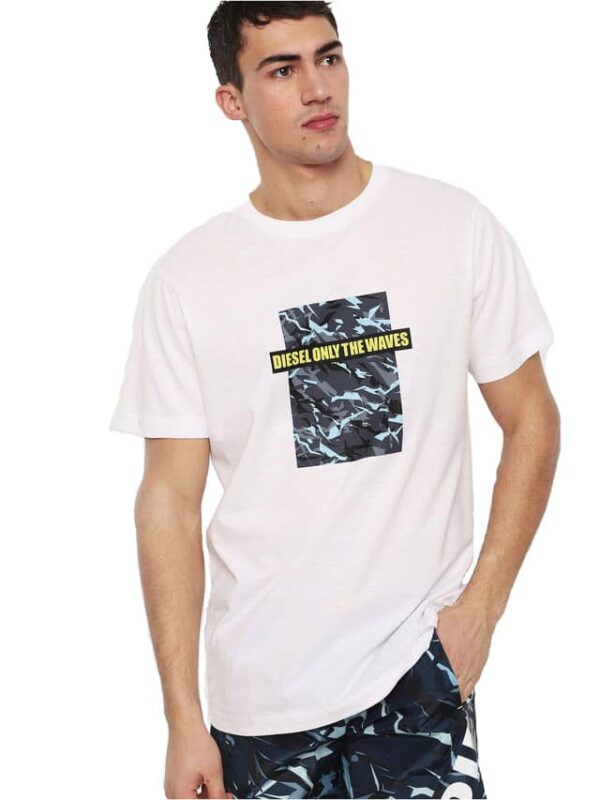 DIESEL ΑΝΔΡΙΚΟ ΛΕΥΚΟ T-SHIRT