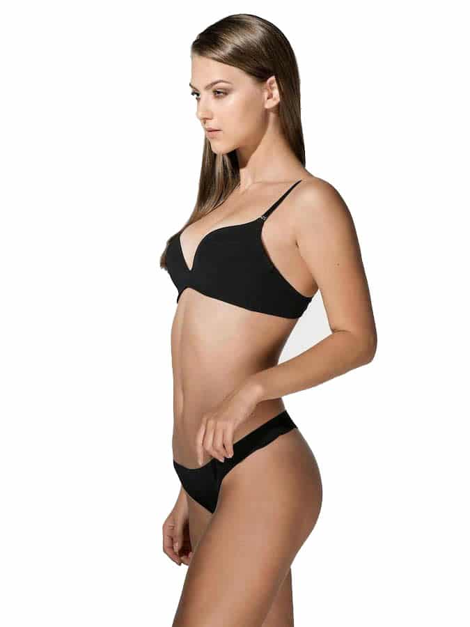 LUNA SECRET SENSE ΜΑΥΡΟ ΣΟΥΤΙΕΝ ΧΩΡΙΣ ΜΠΑΝΕΛΑ ΜΕ PUSH UP - Image 3