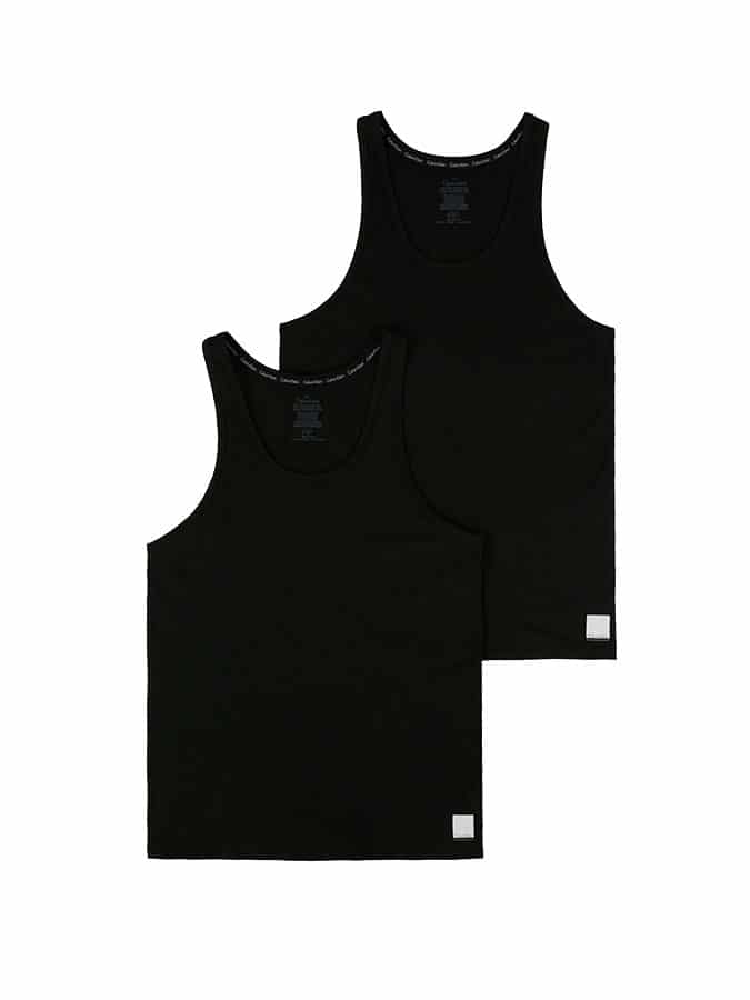 Calvin Klein - 2 Pack Φανελάκια σε μαύρο χρώμα - Image 3