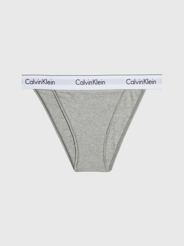 CALVIN KLEIN ΓΚΡΙ ΓΥΝΑΙΚΕΙΟ ΣΛΙΠ HIGH LEG TANGA (COTTON)