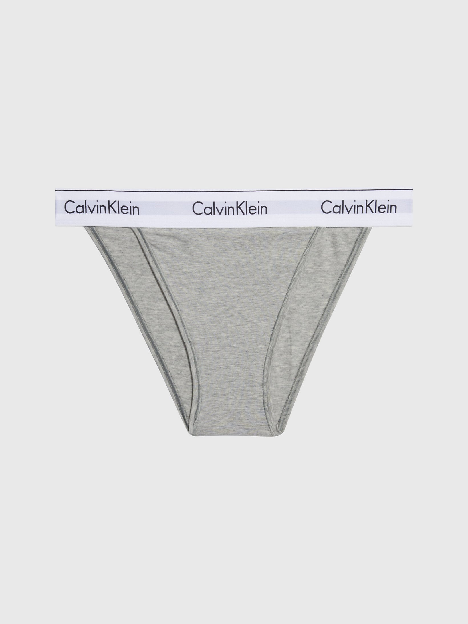 CALVIN KLEIN ΓΚΡΙ ΓΥΝΑΙΚΕΙΟ ΣΛΙΠ HIGH LEG TANGA (COTTON)