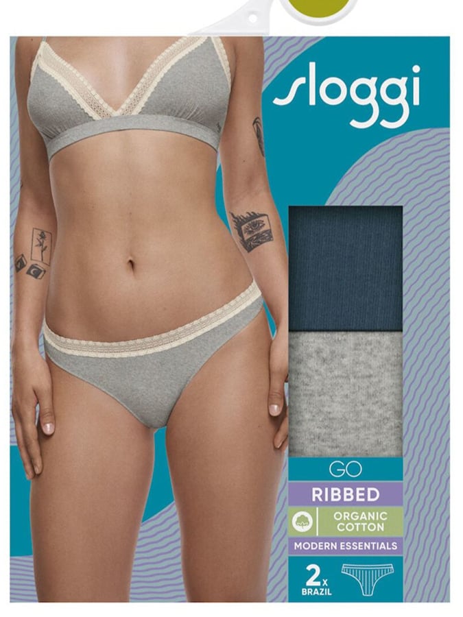 SLOGGI GO RIBBED BRAZIL ΓΥΝΑΙΚΕΙΑ ΑΠΟ ΟΡΓΑΝΙΚΟ ΒΑΜΒΑΚΙ (2-PACK) - Image 4