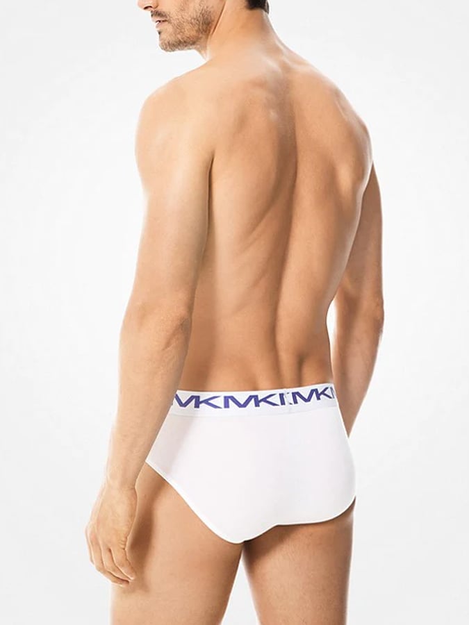 MICHAEL KORS ΑΝΔΡΙΚΑ ΛΕΥΚΑ ΣΛΙΠ BRIEFS 3ΠΛΟ ΠΑΚΕΤΟ - Image 3