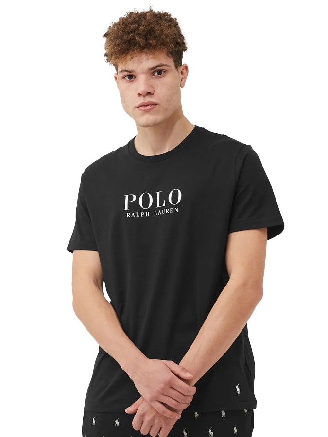 POLO RALPH LAUREN T-SHIRT ΜΑΥΡΟ ΜΕ ΛΕΥΚΟ ΛΟΓΟΤΥΠΟ 100% COTTON - Image 3