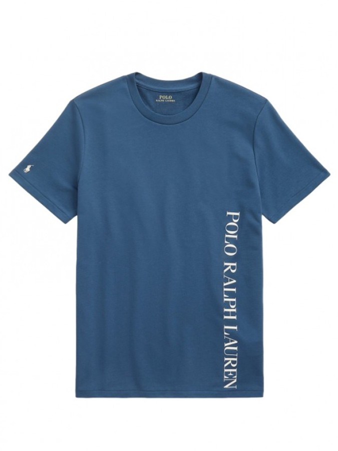 POLO RALPH LAUREN ΑΝΔΡΙΚΟ T-SHIRT ΜΠΛΕ ΜΕ ΛΑΙΜΟΚΟΨΗ - Image 4