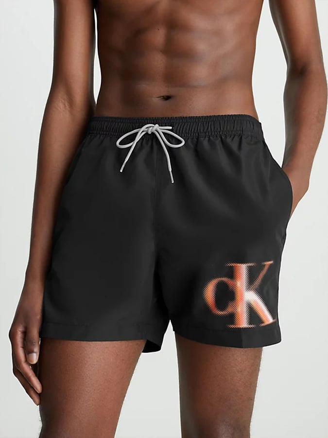 CALVIN KLEIN ΑΝΔΡΙΚΟ ΜΑΓΙΟ MEDIUM DRAWSTRING -GRAPHIC ΜΑΥΡΟ