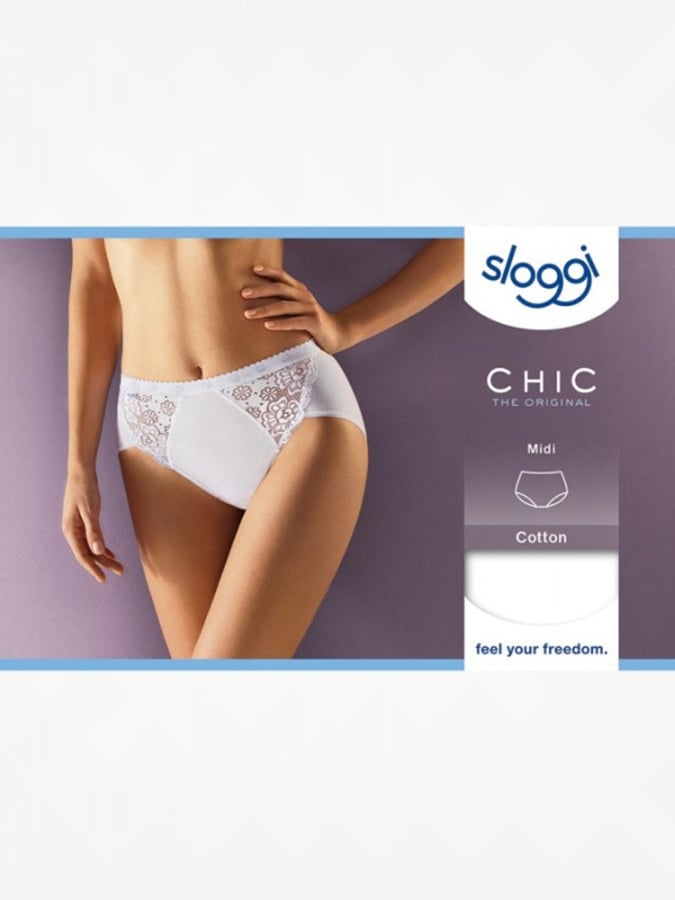 SLOGGI ΒΑΜΒΑΚΕΡΑ ΛΕΥΚΑ ΣΛΙΠ CHIC MIDI - Image 3