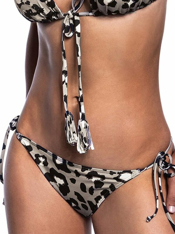 BLUEPOINT 'MUST HAVES' ANIMAL PRINTED BRAZILΙΑN ΜΠΙΚΙΝΙ SLIP ΜΕ ΚΟΡΔΟΝΑΚΙΑ