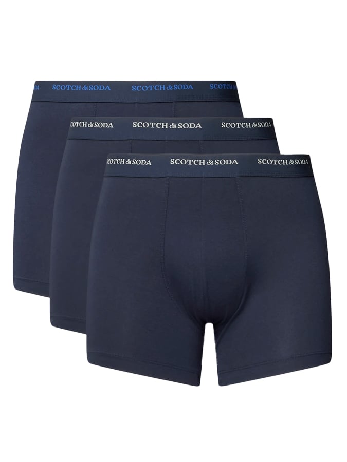 SCOTCH & SODA ΑΝΔΡΙΚΑ ΜΠΛΕ ΣΚΟΥΡΟ BOXER SUPER SOFT 3ΤΜΧ