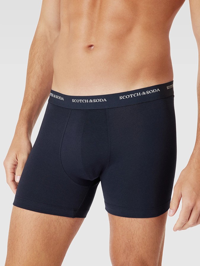 SCOTCH & SODA ΑΝΔΡΙΚΑ ΜΠΛΕ ΣΚΟΥΡΟ BOXER SUPER SOFT 3ΤΜΧ - Image 4