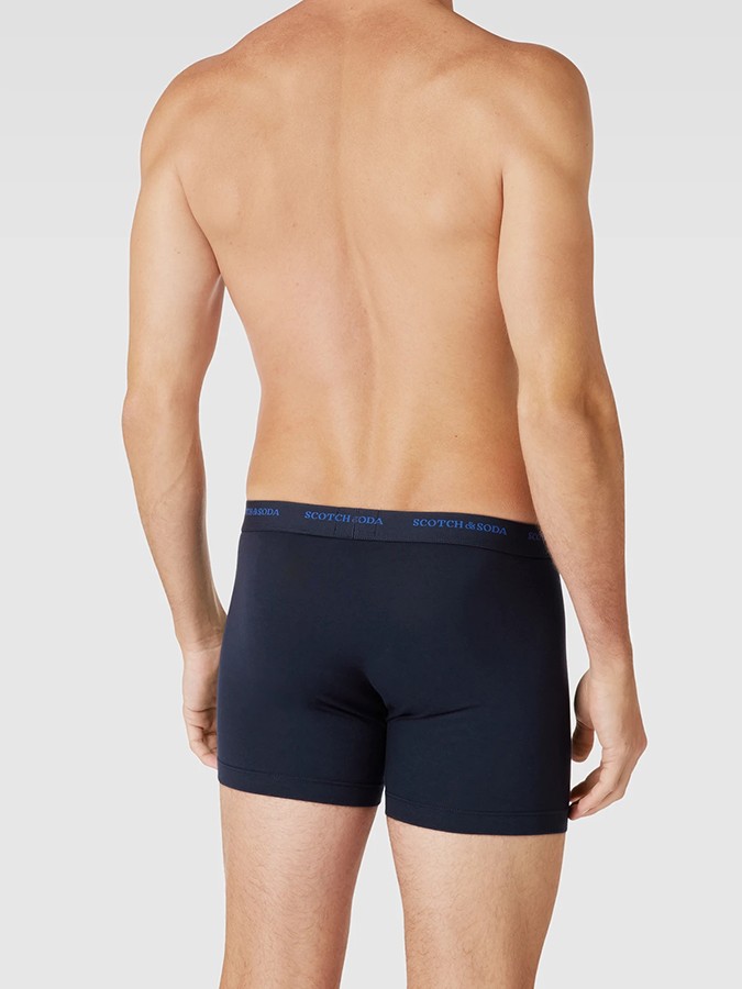 SCOTCH & SODA ΑΝΔΡΙΚΑ ΜΠΛΕ ΣΚΟΥΡΟ BOXER SUPER SOFT 3ΤΜΧ - Image 3