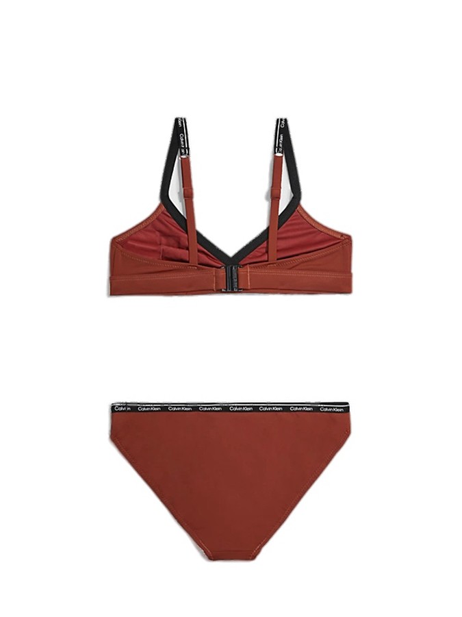 CALVIN KLEIN ΜΠΙΚΙΝΙ ΣΕΤ ΠΑΙΔΙΚΟ ΜΕ ΤΡΙΓΩΝΙΚΟ ΤΟΠ 'SIERRA RED' - Image 2