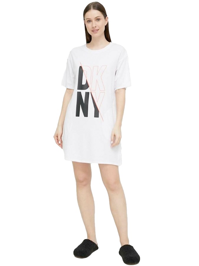 DKNY ΓΥΝΑΙΚΕΙΟ ΛΕΥΚΟ ΦΟΡΕΜΑ ΜΕ ΤΣΕΠΕΣ