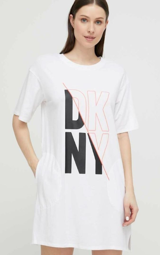 DKNY ΓΥΝΑΙΚΕΙΟ ΛΕΥΚΟ ΦΟΡΕΜΑ ΜΕ ΤΣΕΠΕΣ - Image 4