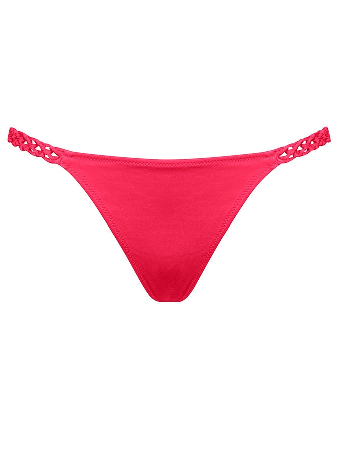 WATERCULT ΜΠΙΚΙΝΙ ΣΛΙΠ MAKRAMÉ LOVE LUSCIOUS RED - Image 4