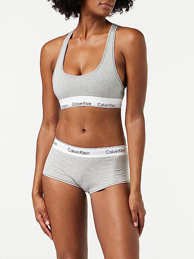 CALVIN KLEIN ΓΚΡΙ ΓΥΝΑΙΚΕΙΟ ΣΛΙΠ BOXER (COTTON) - Image 5