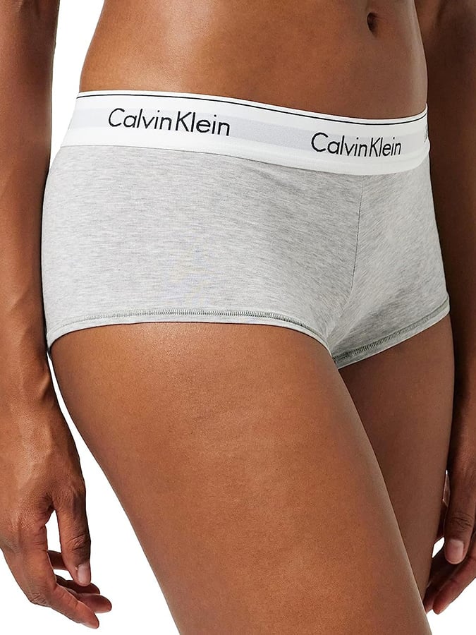 CALVIN KLEIN ΓΚΡΙ ΓΥΝΑΙΚΕΙΟ ΣΛΙΠ BOXER (COTTON) - Image 4