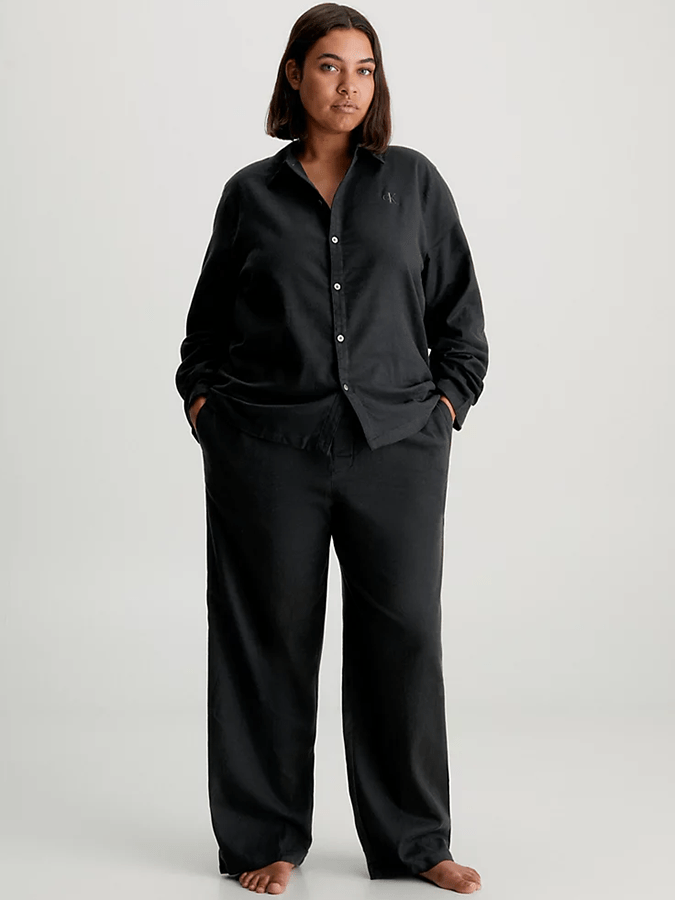 CALVIN KLEIN ΓΥΝΑΙΚΕΙΑ ΠΥΤΖΑΜΑ ΣΕΤ ΜΕ ΚΟΥΜΠΙΑ 100% COTTON - Image 4