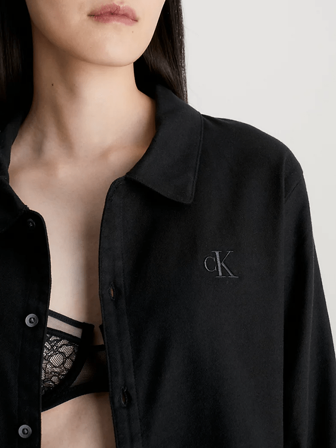 CALVIN KLEIN ΓΥΝΑΙΚΕΙΑ ΠΥΤΖΑΜΑ ΣΕΤ ΜΕ ΚΟΥΜΠΙΑ 100% COTTON - Image 3