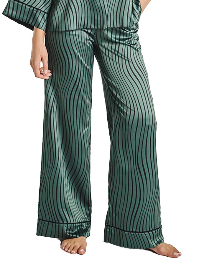 LIDA HOMEWEAR ΓΥΝΑΙΚΕΙΟ ΣΕΤ ΣΑΤΕΝ ΠΥΤΖΑΜΕΣ WAVY PRINT - Image 4