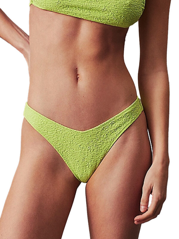 CALVIN KLEIN ΓΥΝΑΙΚΕΙΟ ΜΠΙΚΙΝΙ ΣΛΙΠ ΣΕ NEON ΧΡΩΜΑ ΜΕ CK MONOGRAM