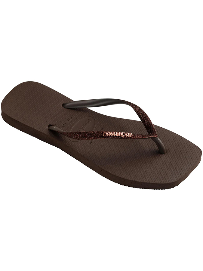 HAVAIANAS ΓΥΝΑΙΚΕΙΕΣ ΣΑΓΙΟΝΑΡΕΣ SQUARE GLITTER 'DARK 'BROWN' - Image 3
