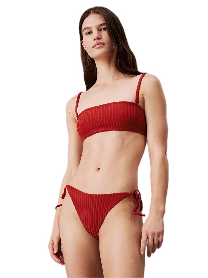 CALVIN KLEIN ΓΥΝΑΙΚΕΙΟ ΜΠΙΚΙΝΙ ΣΛΙΠ ΜΕ ΔΕΣΙΜΟ ΣΤΟ ΠΛΑΙ RIB - Image 4