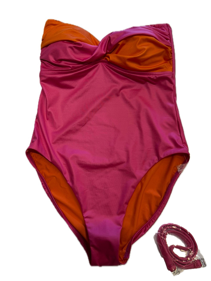 SEAFOLLY ΓΥΝΑΙΚΕΙΟ ΟΛΟΣΩΜΟ ΜΑΓΙΟ STRAPLESS RIO COLOR BLOCK TWIST BANDEAU - Image 3