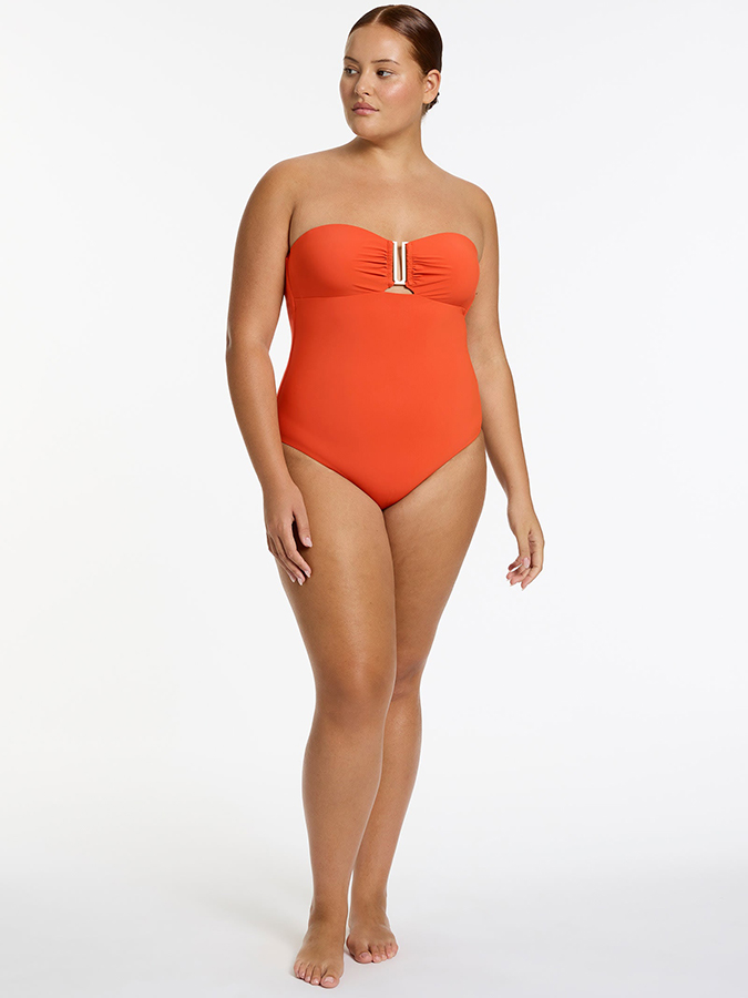 JETS ΓΥΝΑΙΚΕΙΟ ΟΛΟΣΩΜΟ ΜΑΓΙΟ STRAPLESS BANDEAU CORAL - Image 4