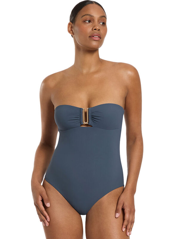 JETS ΓΥΝΑΙΚΕΙΟ ΟΛΟΣΩΜΟ ΜΑΓΙΟ STRAPLESS BANDEAU STEEL BLUE