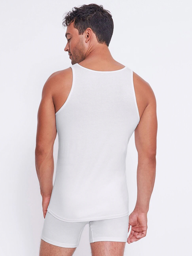 SLOGGI GO ABC ΑΝΔΡΙΚΑ ΦΑΝΕΛΑΚΙΑ ΑΜΑΝΙΚΑ ΛΕΥΚΑ 2PACK - Image 3