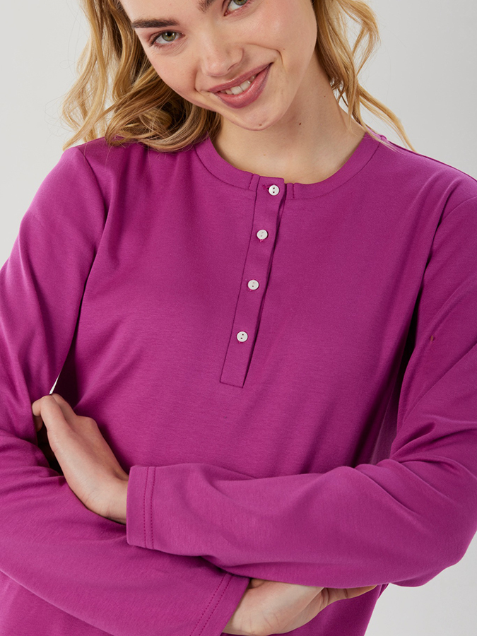 BRILLIAMO ΓΥΝΑΙΚΕΙΑ ΠΥΤΖΑΜΑ 100% COTTON - Image 3