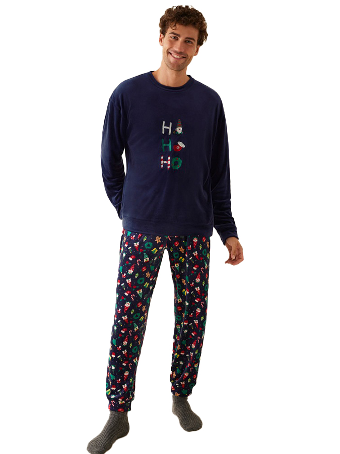 PROMISE ΑΝΔΡΙΚΟ ΣΕΤ ΠΥΤΖΑΜΑ VELVET CHRISTMAS COLLECTION