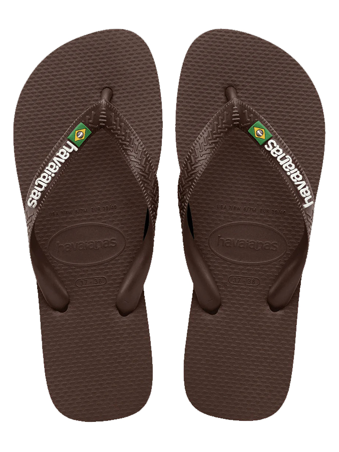 HAVAIANAS UNISEX ΣΑΝΔΑΛΙΑ BRASIL LOGO DARK BROWN