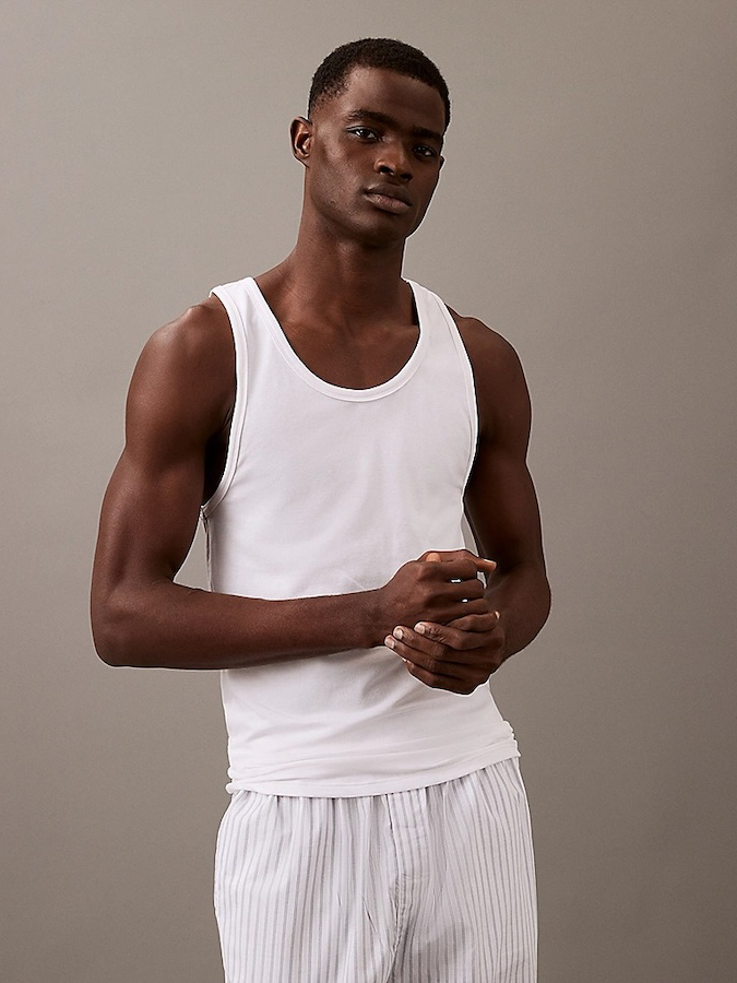 CALVIN KLEIN ΑΝΔΡΙΚΑ ΦΑΝΕΛΑΚΙΑ ΑΜΑΝΙΚΑ ΛΕΥΚΑ 3PACK - Image 2