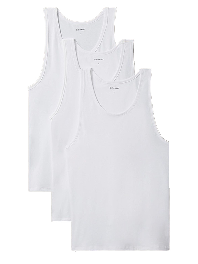 CALVIN KLEIN ΑΝΔΡΙΚΑ ΦΑΝΕΛΑΚΙΑ ΑΜΑΝΙΚΑ ΛΕΥΚΑ 3PACK