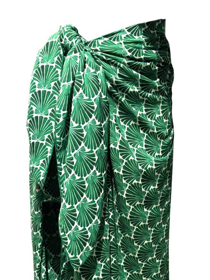 EMMA SWIMWEAR ΠΑΡΕΟ GREEN SEASHELL - Image 2