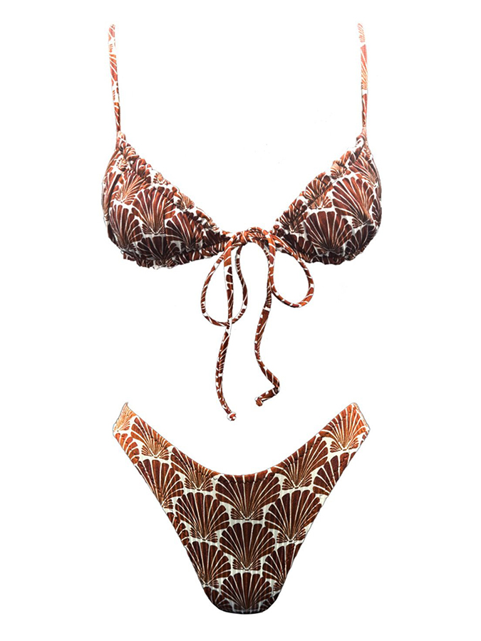 EMMA SWIMWEAR BIKINI ΣΕΤ BRALETTE BROWN SEASHELL