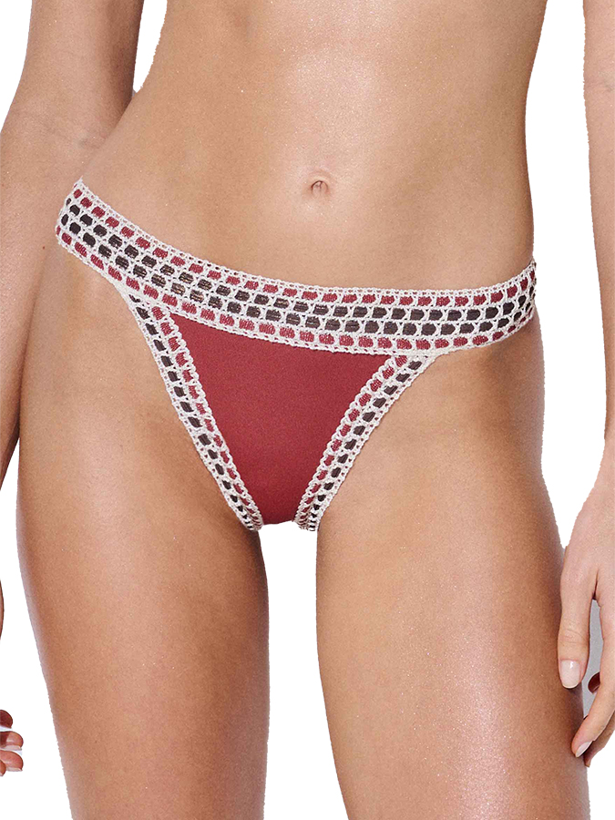 LIDA BIKINI ΣΕΤ TOP ΤΡΙΓΩΝΟ ΜΕ ΣΛΙΠ ΤΥΠΟΥ TANGA ΜΕ ΚΡΟΣΕ ΔΑΝΤΕΛΑ - Image 4