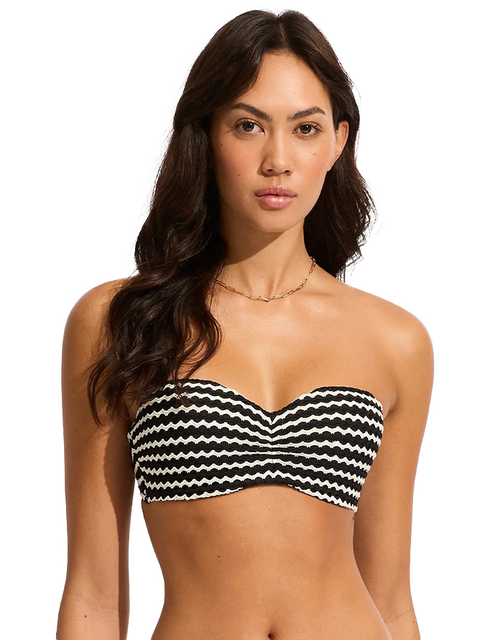 SEAFOLLY BIKINI ΤΟΠ STRAPLESS MESH EFFECT