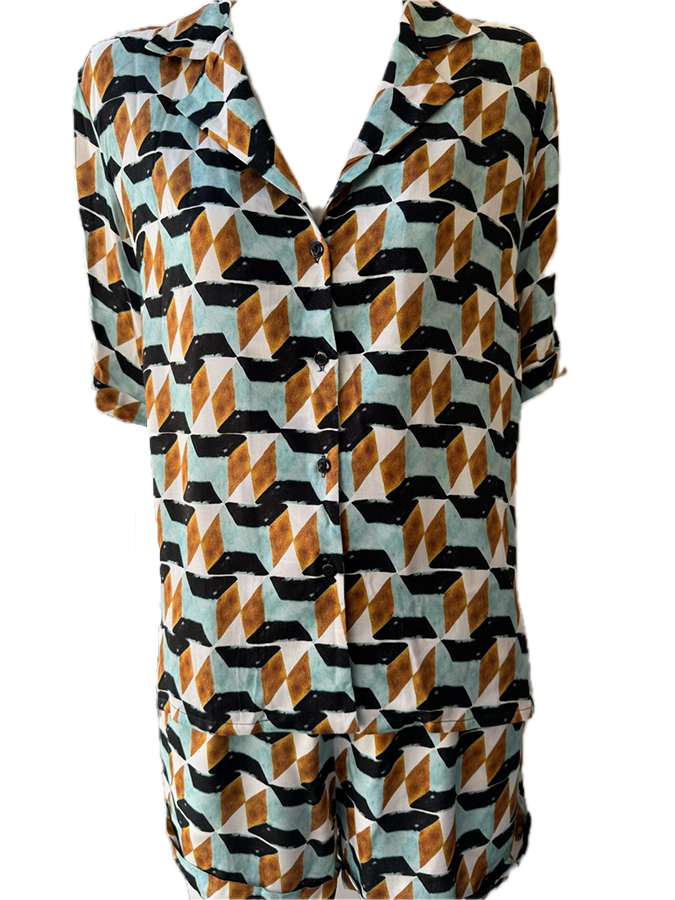 LIDA ΓΥΝΑΙΚΕΙΟ ΣΕΤ BEACHWEAR ΜΕ ΓΕΩΜΕΤΡΙΚΟ ΜΟΤΙΒΟ - Image 4