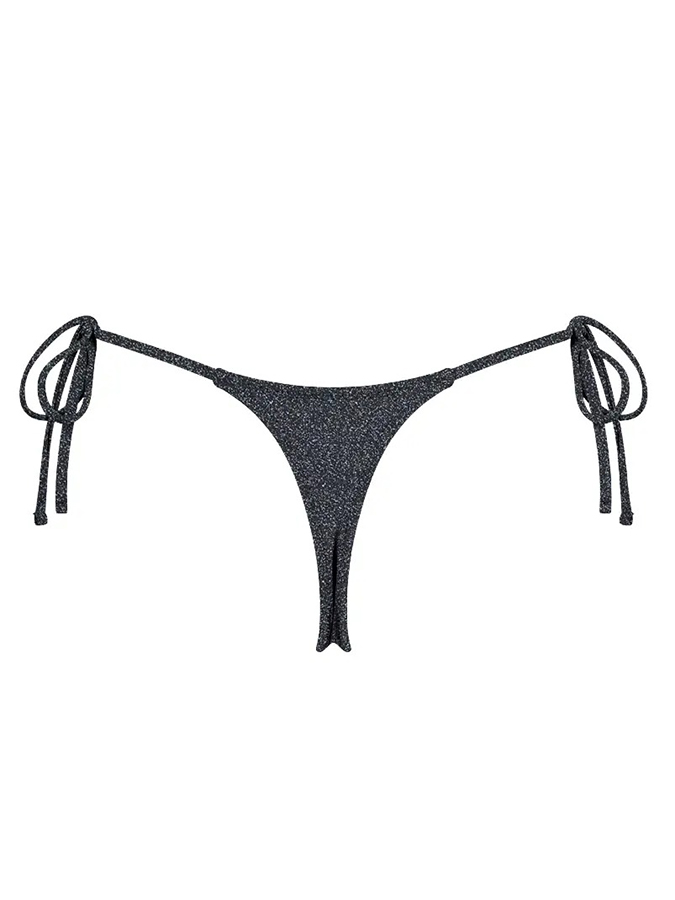 CHLAMYS VARIA BIKINI SLIP STRING LUREX ΜΑΥΡΟ - Image 2