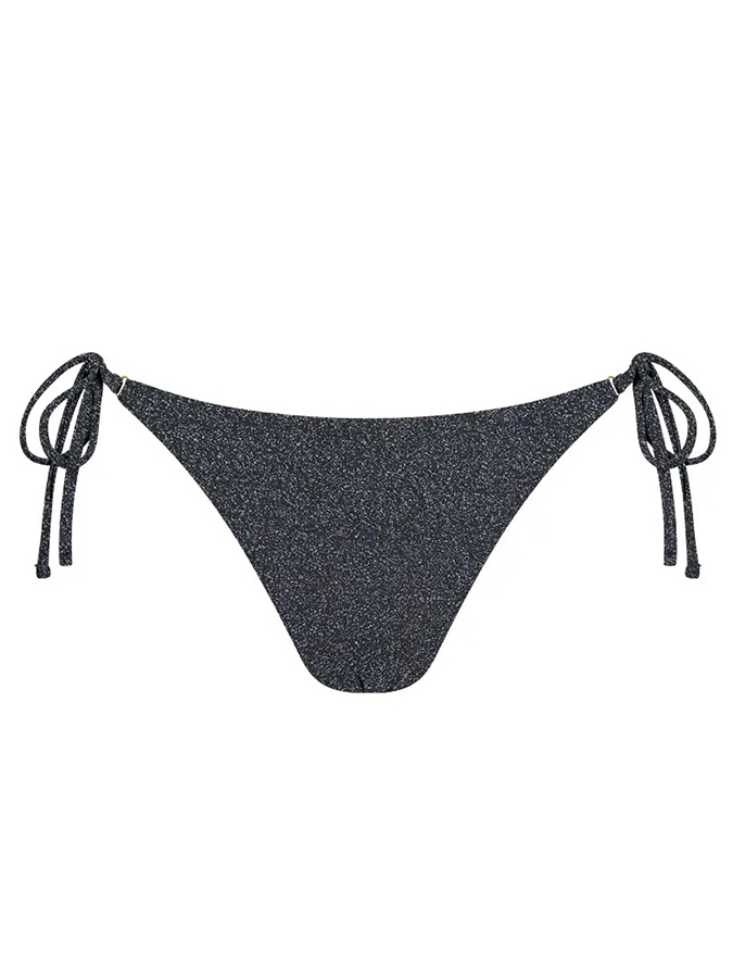 CHLAMYS VARIA BIKINI SLIP STRING LUREX ΜΑΥΡΟ