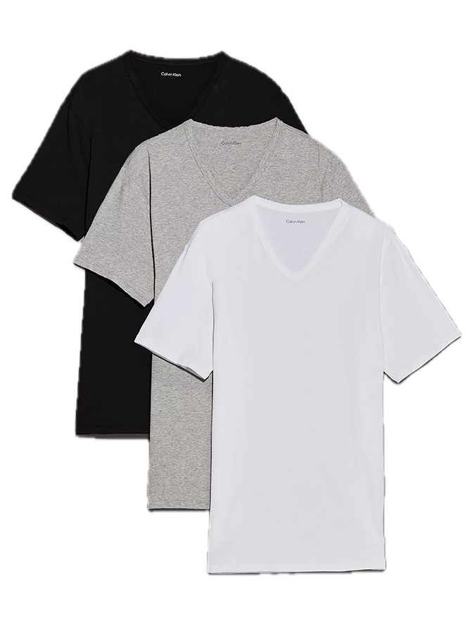 CALVIN KLEIN ΑΝΔΡΙΚΑ T-SHIRT ΜΕ ΛΑΙΜΟΚΟΨΗ V (3PACK)