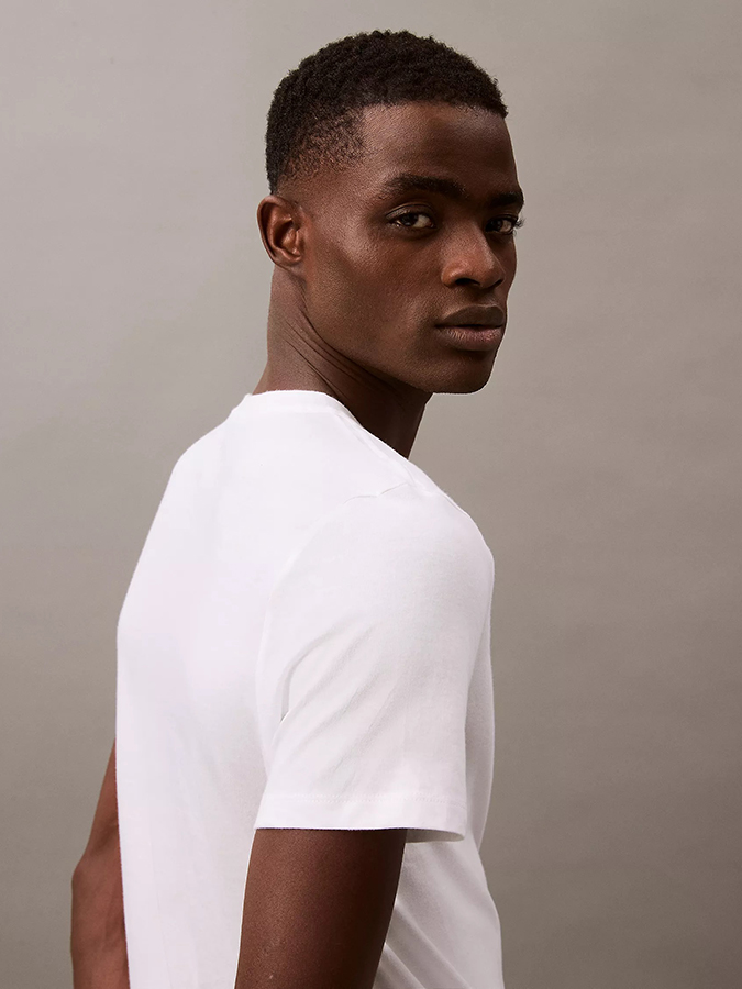 CALVIN KLEIN ΑΝΔΡΙΚΑ T-SHIRT ΓΚΡΙ - ΛΕΥΚΟ - ΜΑΥΡΟ (3PACK) - Image 4