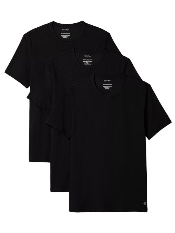 CALVIN KLEIN ΑΝΔΡΙΚΑ T-SHIRT ΜΑΥΡΑ (3PACK)