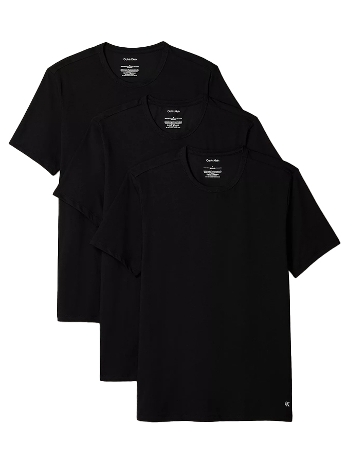 CALVIN KLEIN ΑΝΔΡΙΚΑ T-SHIRT ΜΑΥΡΑ (3PACK)