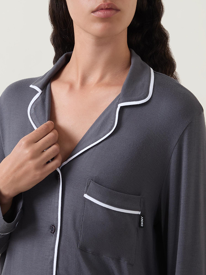 DKNY ΓΥΝΑΙΚΕΙΟ ΣΕΤ ΠΙΤΖΑΜΕΣ ΑΝΘΡΑΚΙ - Image 3