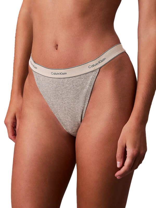 CALVIN KLEIN HERITAGE SLIP TANGA ΓΚΡΙ