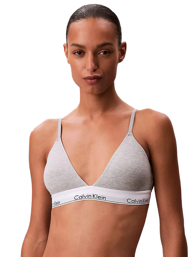 CALVIN KLEIN ΓΥΝΑΙΚΕΙΟ ΤΡΙΓΩΝΙΚΟ BRALETTE ΓΚΡΙ